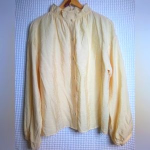 Zara cream formal  long sleeve blouse